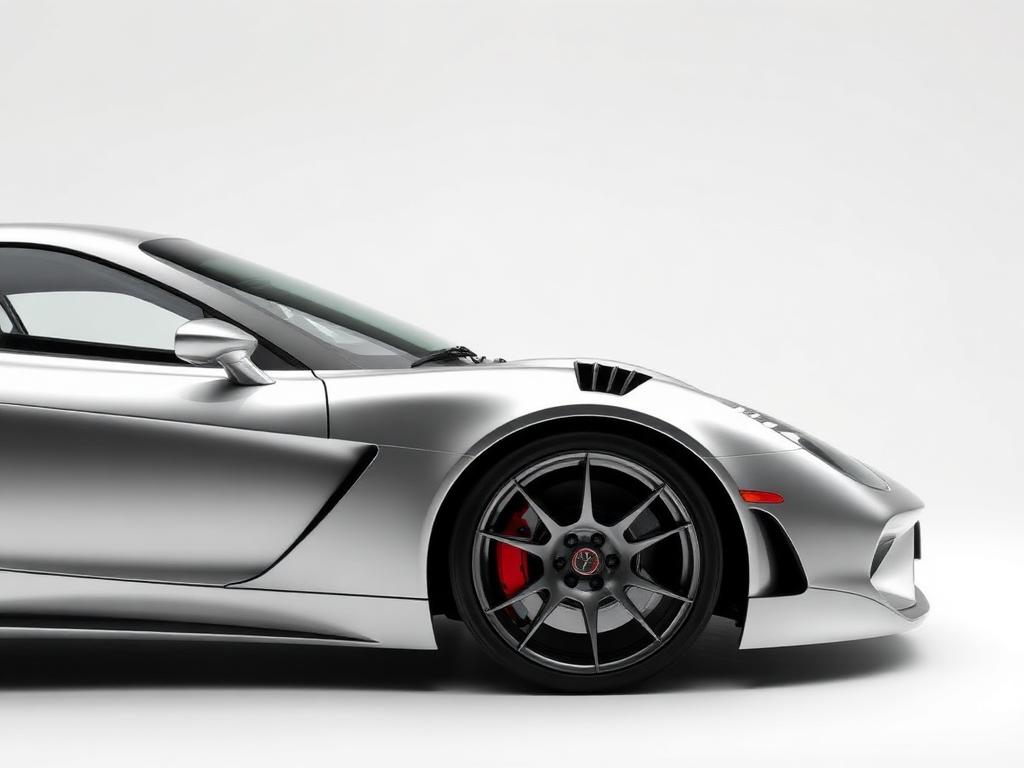 Vehicle wrap visualizer preview of a full satin vinyl wrap rendered on a customer photo before